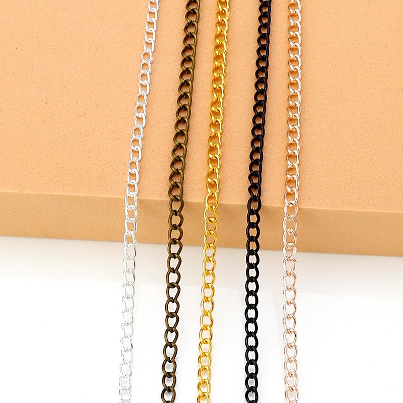10m/Lot Tail Extender Chain Long Open Link Ring Extended Extension Necklace Chains For Jewelry Making Supplies Wholesale