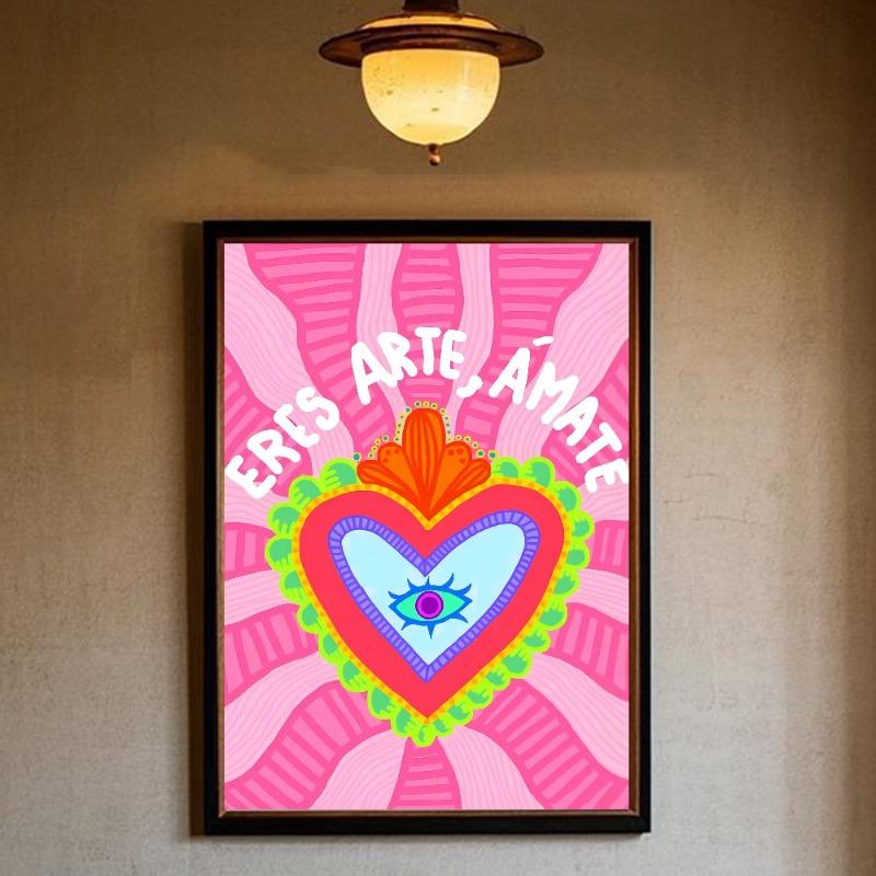 

Abstract Eye Shapes Hand Moon Poster HD art sticky wall waterproof home living room bedroom bar aesthetic decoration 21cm×30cm NoFrame