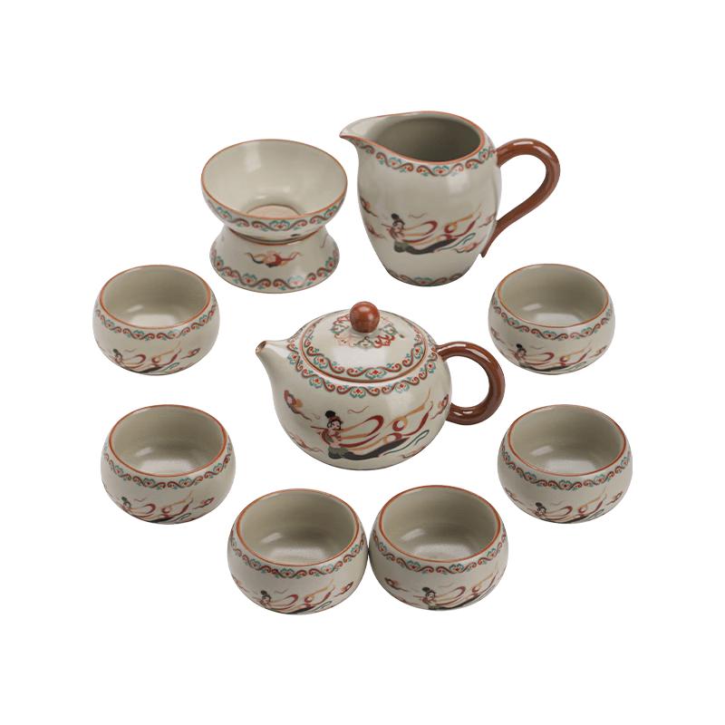 Su s Ru Kiln Dunhuang Aesthetic Xishi Kung Fu Tea Set