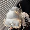 Korean Sweet and Cute Backpack Women's 2025 New Fashion Love Lace Backpack College Style Handbag