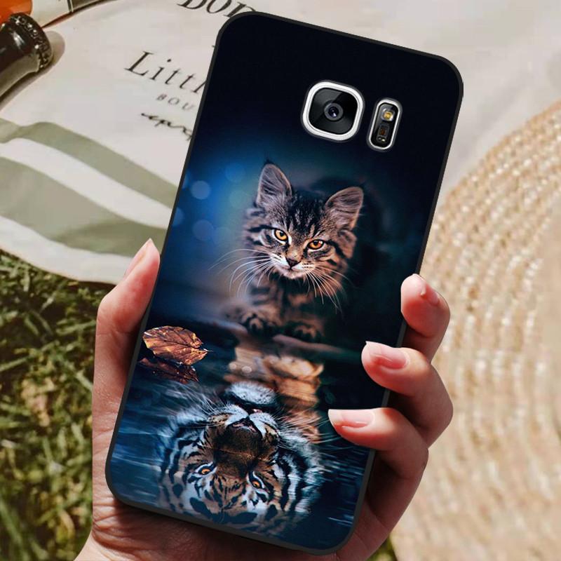 For Samsung Galaxy S7 Edge Silicone Case Cute Pattern Soft TPU Phone Cover For Samsung Galaxy S6 S7 S 7 Edge Back Cover Bumper