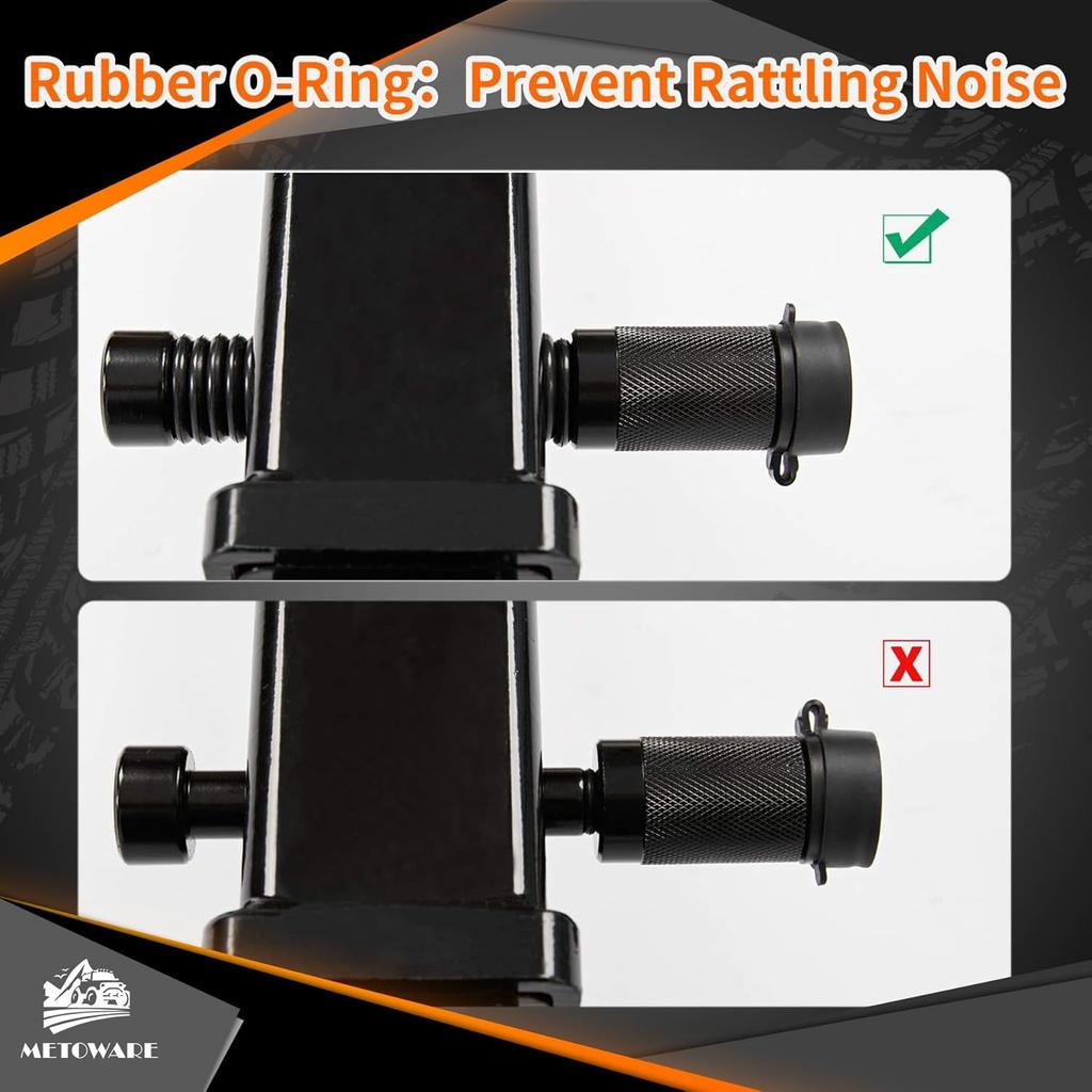 METOWARE Trailer Hitch Lock Hitch Receiver Pin Lock Fits Class III IV V and 2”- 3-1/2" Receiver with 5/8" Dia 4” Lock Pin and 8 Anti-Rattle