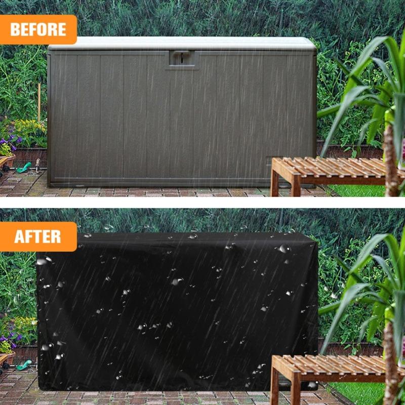 Waterproofed Garden Storage Box Cover Outdoor Deck Box Protecting Cover for Outdoor Storage Deck Box