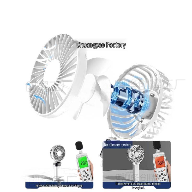2024 Compact Rechargeable Ultra-Quiet Mini Fan for Office and Travel