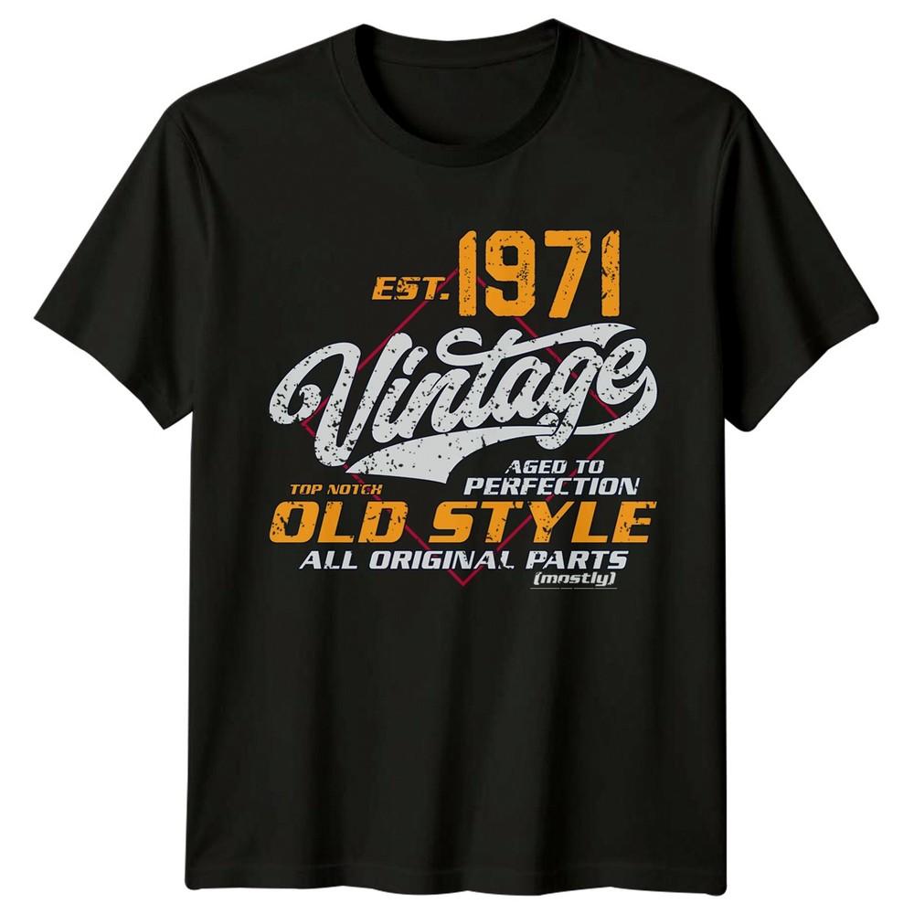 

Est 1971 Vintage Old Style Mens T Shirt 55th Birthday Gift Retro Unisex T-Shirt M