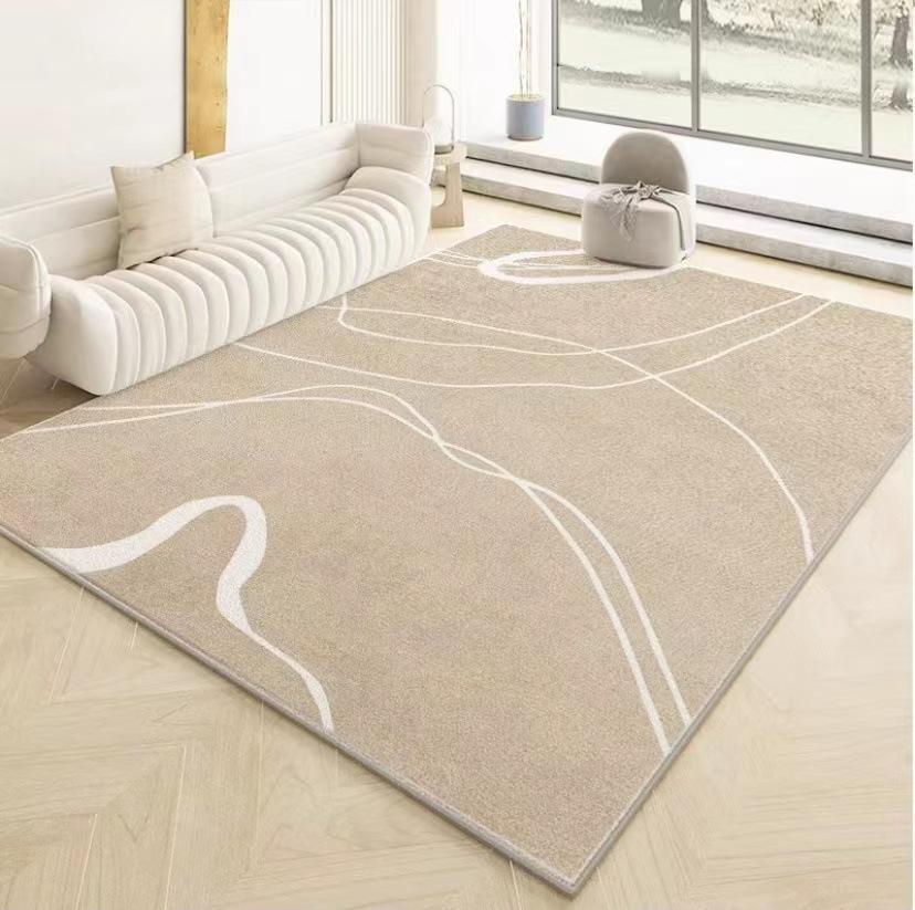 

Ковер для гостиной Современный простой легкий роскошный ветряной песочный ворс чайный столик ковер для кабинета B&B ваби-саби японский ветряной круглый бархатный ковер 120*160cm