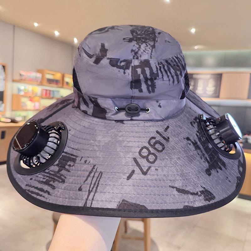 Summer Mesh Baseball Cap with Solar Fan and Sun Protection