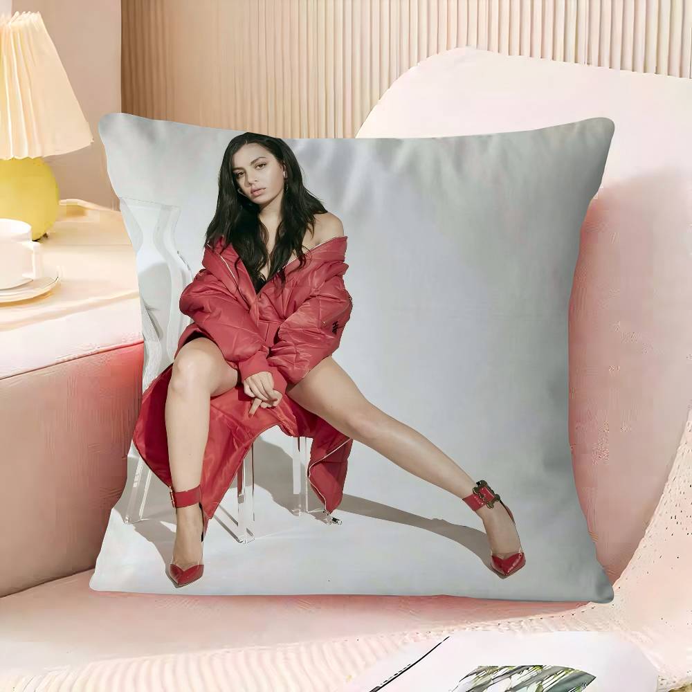 C-Charli X-XCX Pillowcase 45x45cm Cute Pillowcase Living Room Sofa Cushion Cover Bedroom Home Decoration Children's Gift