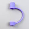 5Pcs Silicone Straw Cover for 8mm Large Diameter Straws Toppers U-Shaped Lanyard Straw Lid Dust-Proof Reusable Straw Protector for Glass Stainless