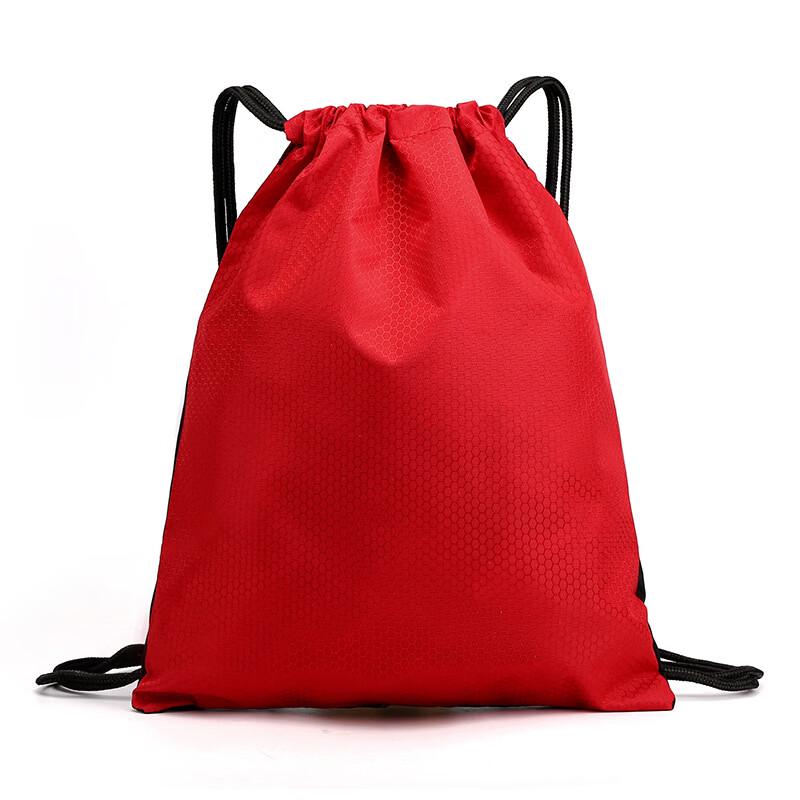 600D Football Pattern Drawstring Sports Bag