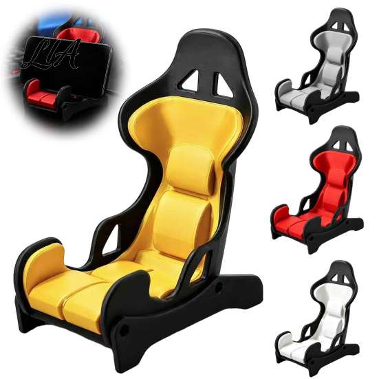 Desktop Mobile Holder for Racing Fans Seat Phone Holder, Stand, Adjustable Vertical and Horizontal Gaming Desk Accessories Gamers Viewing Angle Mount