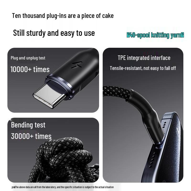 Tungsten Gold 2-in-1 Fast Charging Cable, 240W, for iPhone 16 & Android