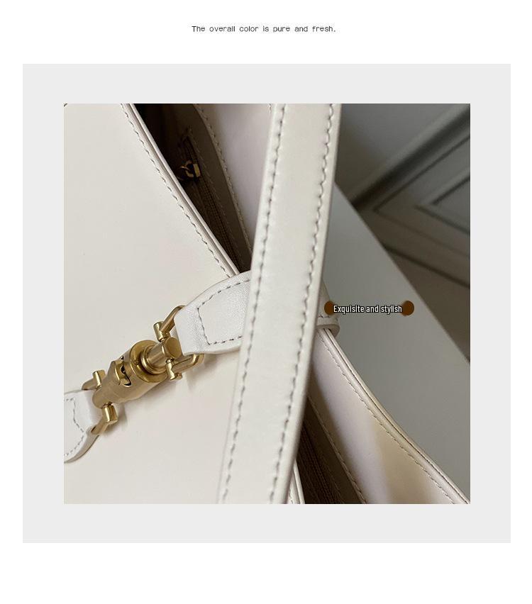 2025 New Style Women's Genuine Cowhide Leather Shoulder Bag - Casual, Simple, Stylish Handbag with Lock.