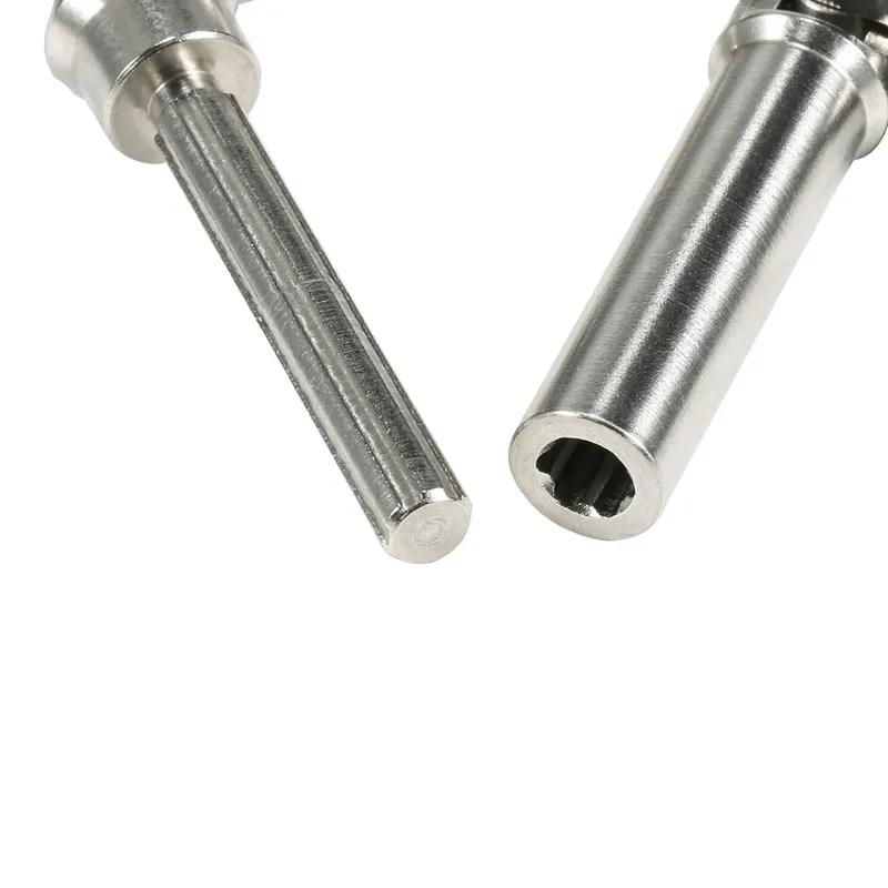 Machined Stainless Front Rear Steel Drive Shaft Universal Joint Driveshaft for 1/10 RC Truck SLASH Rustler Stampede Hoss Upgrade