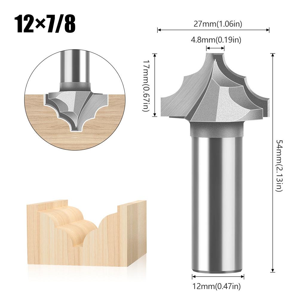 

Double R Line Knife Slotting Knife Door Plate Knife Flower Line Knife Door Core Plate Milling Cutter Double R Line Knife Engraving Machine Cutter Double R line knife 12 * 7/8