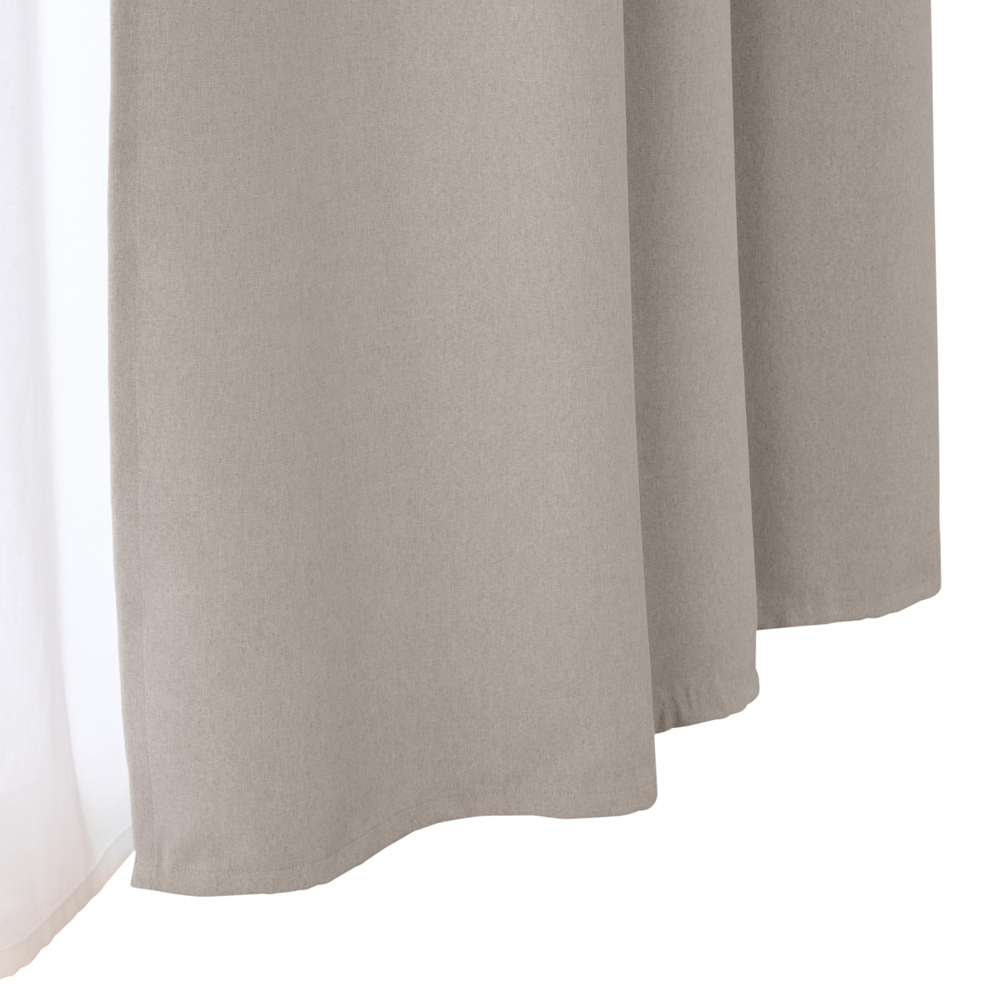 

MUJI polyester plain weave set of width 100 x length 178 84835704 [New Life] Light-blocking non-pleated curtains, 2, beige, cm, бежевый