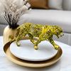 Leopard Statue Resin Pantther Sculpture Collectible Cheetah Figurine Modern Home Office Decor for Living Room Tabletop Book