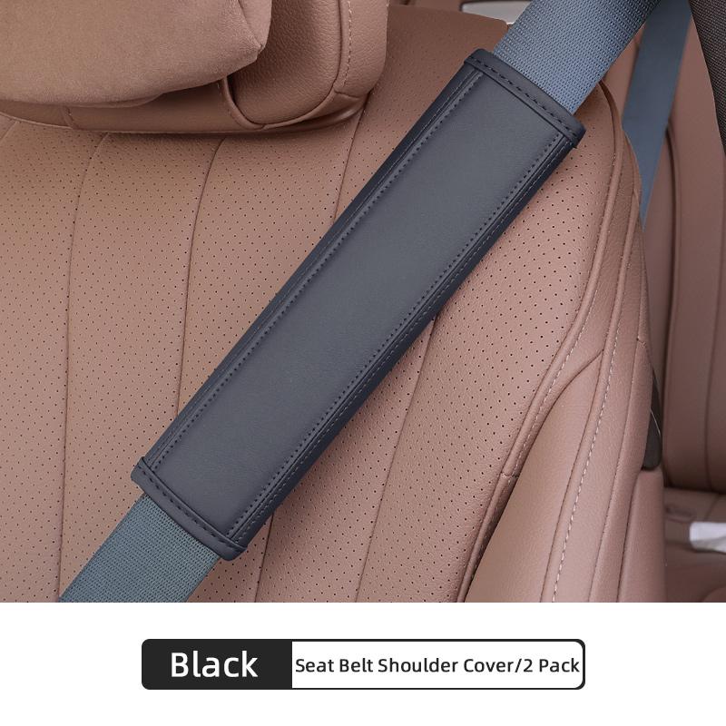 

For Mercedes Benz C GLC E Class W206 X254 W214 W205 W213 W222 Car Seatbelt Shoulder Pad Anti-scratch Neck Protector Accessories 2pcs-Black