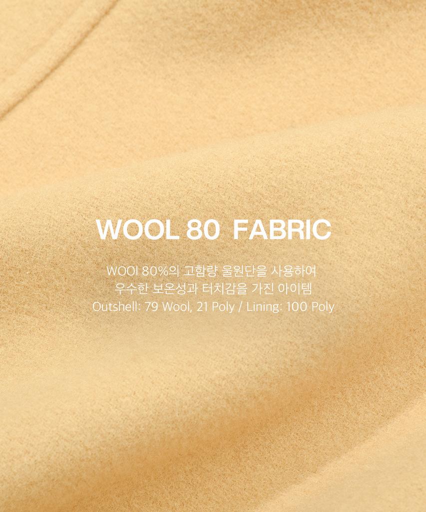 Kiimuir [Wool 80] (Women'S) Wool Semi-Overfit Hooded Duffle Coat_Light Yellow