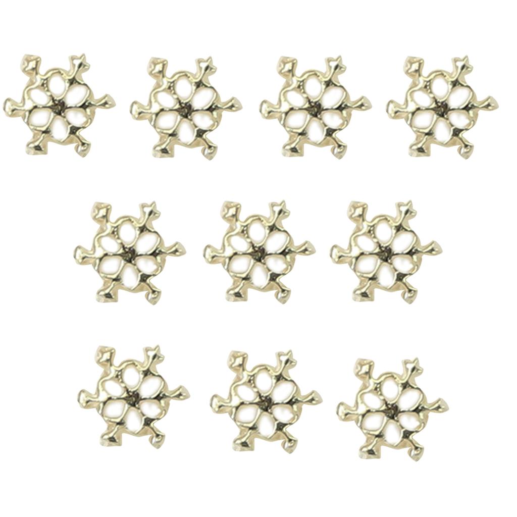 10pcs Snowflake Nail Decorations for Unique and Eye Catching Manicures Charming Nail Accessories