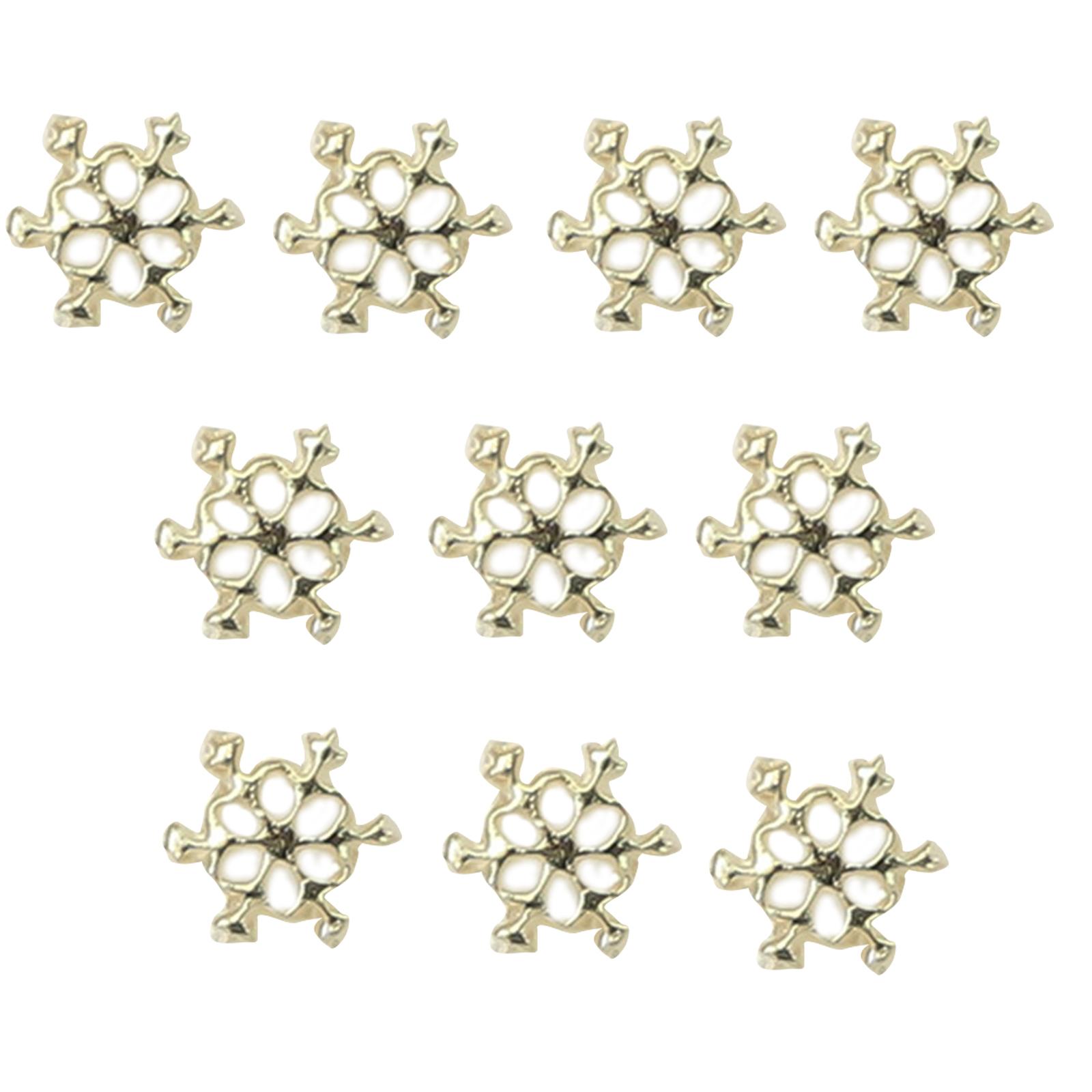 

10 шт. украшений для ногтей в виде снежинок для уникального и привлекающего внимание маникюра очаровательные аксессуары для ногтей O