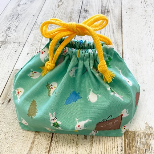 Gakken Staful Sena Keiko Lunch Bag, Medium, Glasses Rabbit Design, K08048