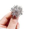 Snowflake Brooch Full Diamond Multifunctional Jewelry for Suits Coats Bags Exquisite Sparkling Design Durable Alloy Material Secure Pin Lapel Pin Gift