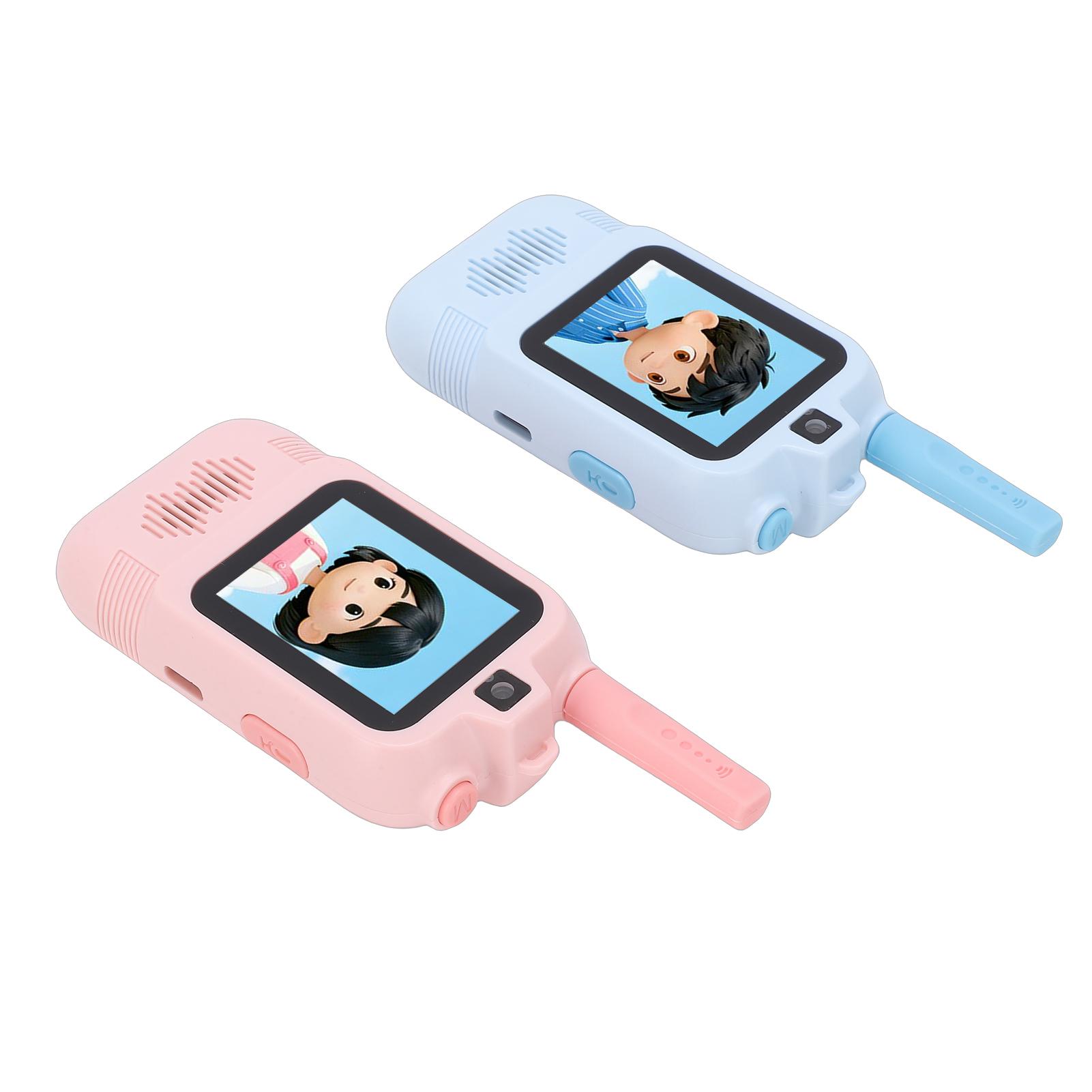 

2 Pack Kids Video Intercom Rechargeable Long Distance 2 Way Radio with Dual Cameras Voice Changer for Indoor Outdoor