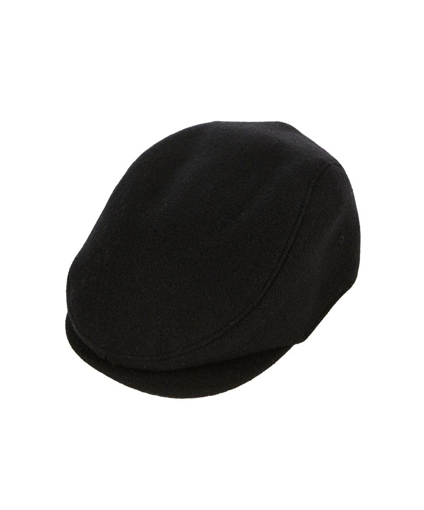 Bajal Studded Logo Retro Wool Beret Black