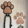 1/2pcs Dog Lover Gift Leash Hanger, Natural Wood with Paw Design, Perfect for Hanging Collars, Coats & Keys, Housewarming