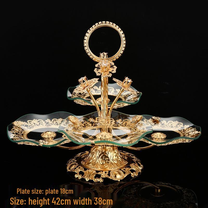 

Многоярусная фруктовница в европейском стиле: Элегантный декор для гостиной или кофейного столика, идеально подходит для закусок и свадеб.