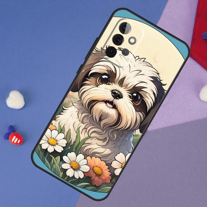 Cartoon Shih Tzu Dog Case For Samsung Galaxy A53 A33 A13 A52 A32 A12 A51 A71 A54 A34 A14 A52S A21S Funda Coque