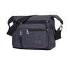 Taška přes rameno crossbody velká plátěná [Rowaica] pánská, lehká, kapacita, (Černá)