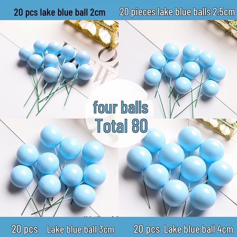 Valentine's Day & Birthday Cake Topper: Gold, Silver, and Colorful Transparent Wishing Balls Decoration