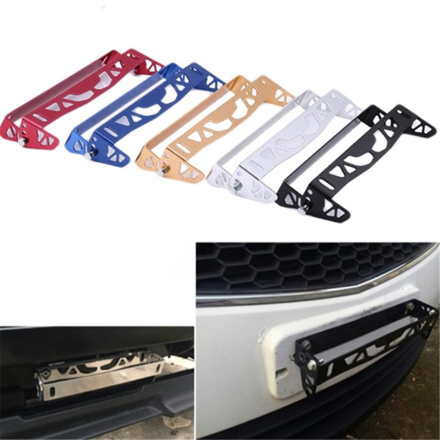 Universal Aluminum Adjustable Rotating Number Flat Car Frame License Plate Holder 1PC Solid Color High Quality Motorcycle Supplies