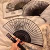 Traditional Chinese Qipao Dance Fan: Portable Bamboo Tassel Folding Fan for Summer Costume