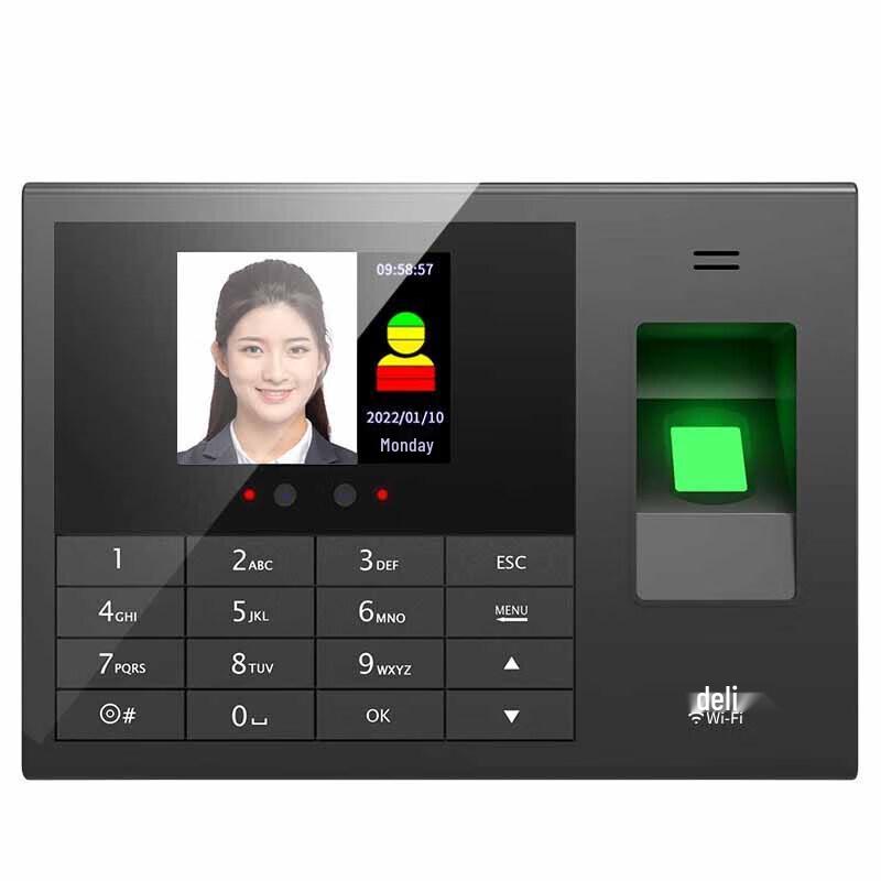 Deli 3765CS Smart Cloud Face & Fingerprint Attendance Machine CN plug (adapter included)