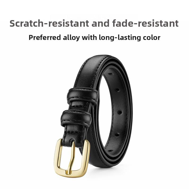 Mei Mary New women's leather belt - genuine cowhide, trendy korean style, versatile jeans belt