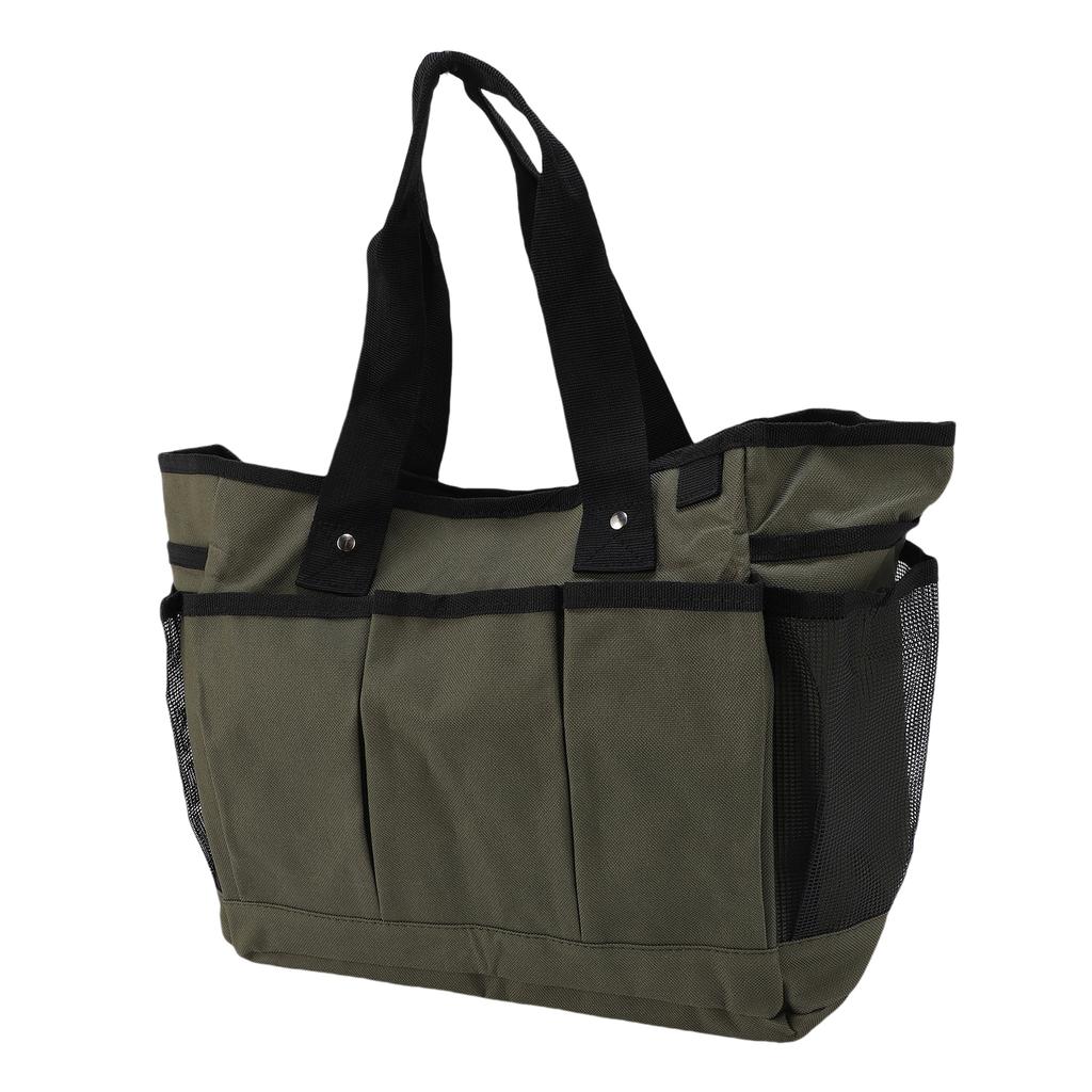 Garden Tool Bag Multi Purpose Double Layer 600D Oxford Gardening Bag for Planting Transplanting