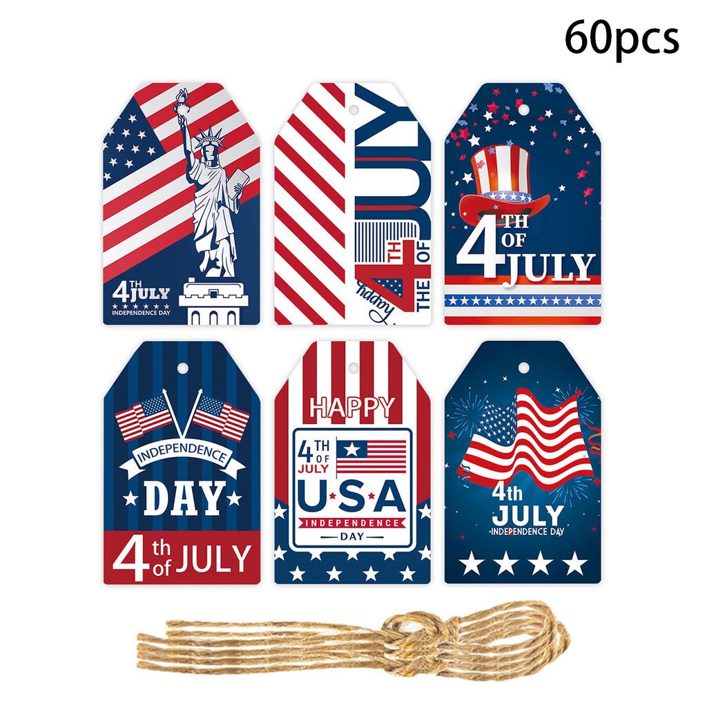 Day Theme Independence Star Pattern Label Party Paper Decorative Pendant