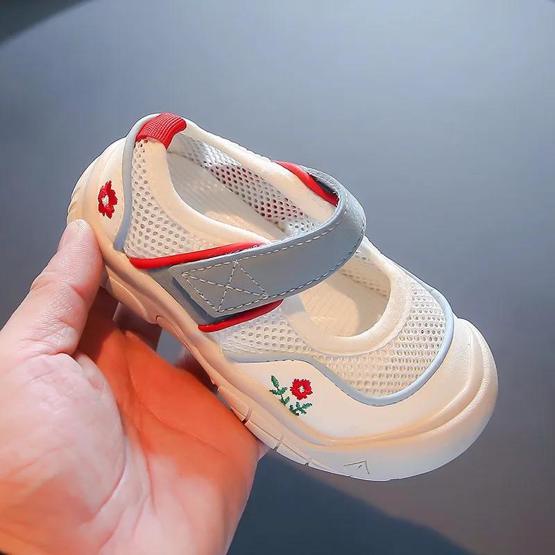 2024 Summer New Children Sandals for Girls Fashion Breathable Air Mesh Cut-outs Anti-slippery Soft Comfortable Versatile Shoes