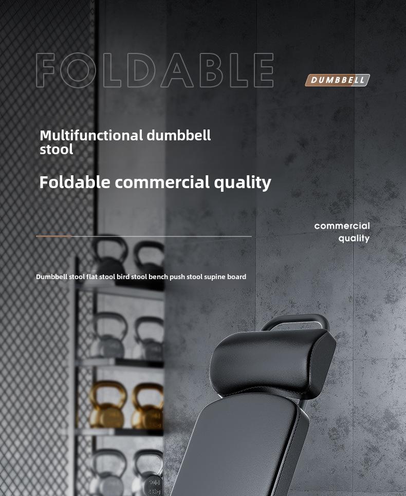 Professional Men's Multi-Functional Fitness Chair for Dumbbell Bench Press and Sit-Ups At Home