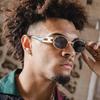 Nuovi Occhiali da Sole Metallici Ovali alla Moda per Uomo Con Protezione Uv400 Eleganti Occhiali da Sole per Viaggi e Feste