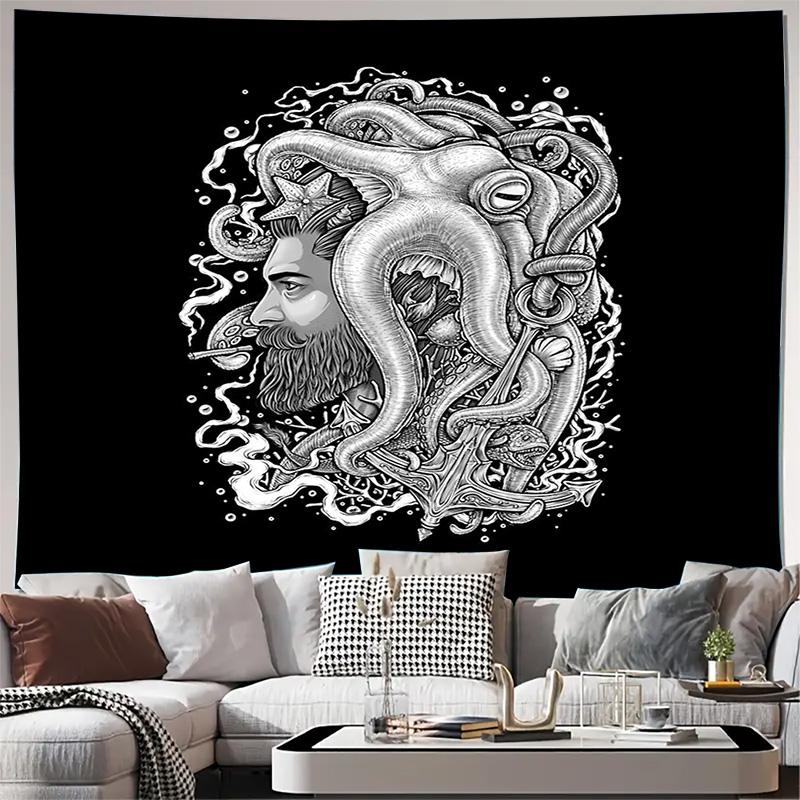 

Ocean Gothic Tapestry Wall Hanging Dark Fantasy Art Home Decor Room Aesthetic Vaporwave Grunge Wall Art Vintage Tapestry 74x94cm(29x37in)