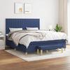 Maison Exclusive - Base de cama com estrado e colchão Azul 160x200 cm Tecido