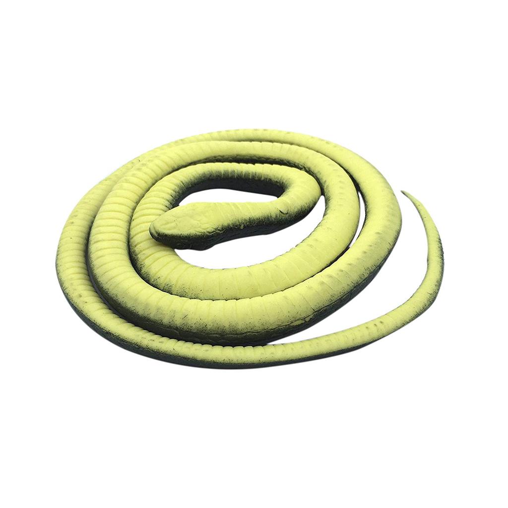 1 PC Large Realistic Rubber Black Snake 52 Inch Long Scare Toy for Halloween Decoration