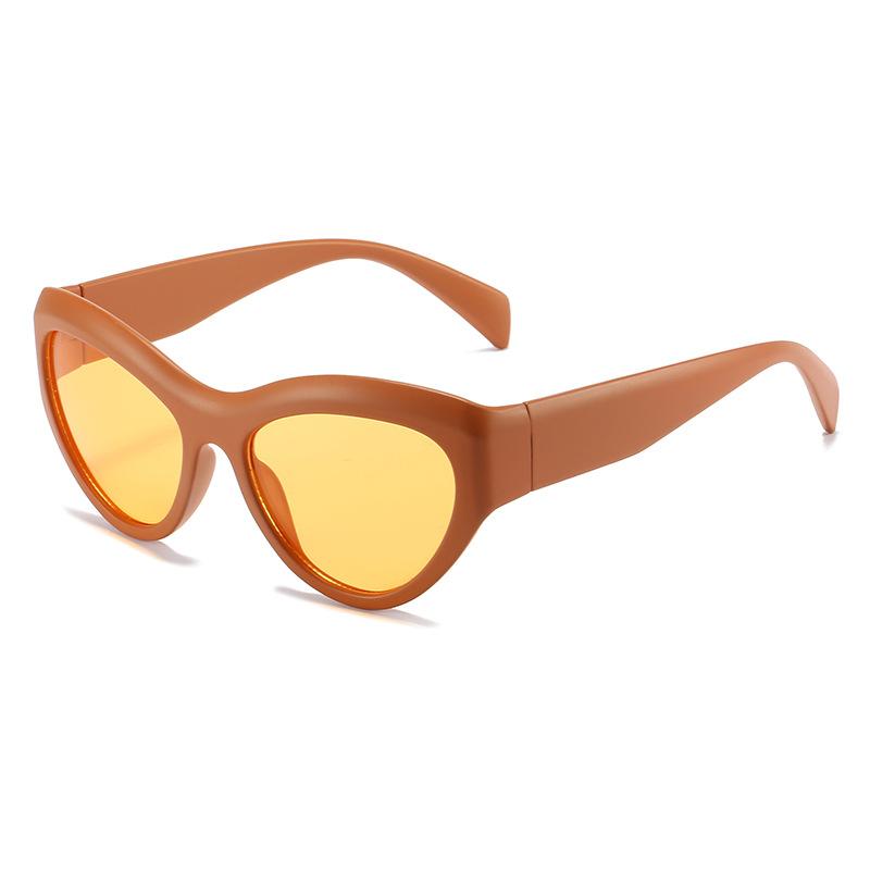 JYL Sunglasses Style Uv Protection Large Frame Internet Famous 229418 A-15959 темный ваниль