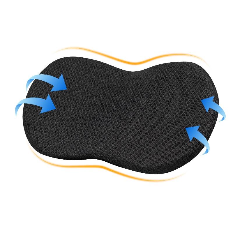 Memory Foam Wedge Seat Cushion for Car & Truck Driver, Ergonomic Pain Relief Pad for Sciatica, Tailbone & Back Support, Black