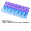 7 Day Weekly AM PM Pill Organizer Large Pill Box with 14 Compartments Twice Daily Medication Supplement Case