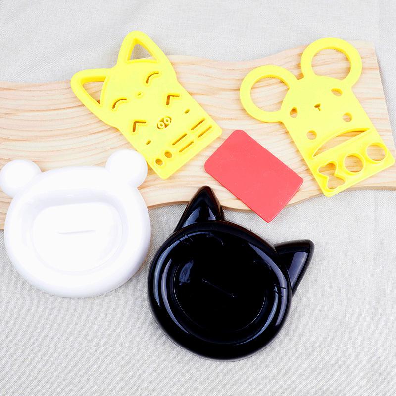 

1 комплект милых мультяшных детских формочек для суши и риса Bento, нож для украшения, сэндвич-машина Bento, инструменты для самостоятельного изготовления кухонных принадлежностей белый